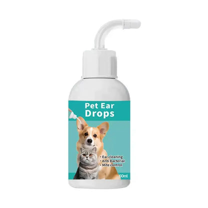 Cat and Dog Ear Cleaner Alcohol-Free Dog Ear Wash to Help Soothe Itchiness and Cleans the Ear Canal from Debris and Buildup That May Cause Infection for Dogs and Cats of All Ages[60Ml]